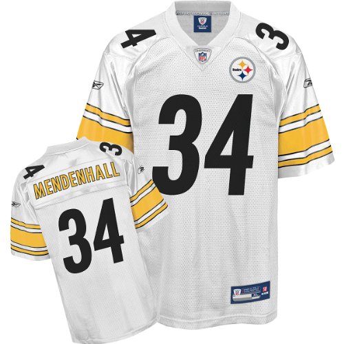 Reebok Pittsburgh Steelers Rashard Mendenhall Replica White Jersey XX Large
