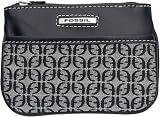 Fossil Womens Coin Purse - Signature Key Coin (Color: Black/white)