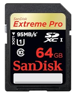 SanDisk Extreme Pro 64 GB SDXC Class 10 UHS-1 Flash Memory Card 95MB/s SDSDXPA-064G-X46