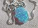 Petite Blue Opal Hamsa Necklace and 925 Silver Chain