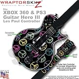 Kearas Peace Signs on Black WraptorSkinz Skin fits XBOX 360 & PS3 Guitar Hero III Les Paul Controlle