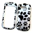 Samsung Continuum i400 (Verizon) Rubberized Snap On Protector Hard Case "Paw Prints" Design