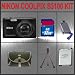Nikon Coolpix S3100 Digital Camera (Black) + Huge Accessories Package Including 32GB SDHC Memory Card + EN-EL19 Extra Replacement Li-ion Battery Pack + Hi-Speed SD Card Reader + Carrying Case + Table Top Tripod Kit