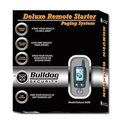 Bulldog Security Deluxe500B Remote Starter with Keyless Entry, LCD Remote and Bypass Module
