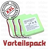 Produkt-Bild: VORTEILSPACK 3x Akku NI-MH 600mAh 2.4V passend f&uuml;r MEDION MD81877 / MD82877 etc. ersetzt 5M702BMX / GP0827 / GP0845
