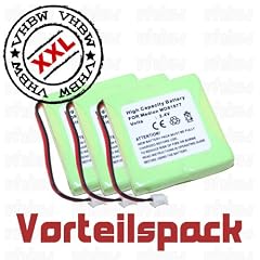 VORTEILSPACK 3x Akku NI-MH 600mAh 2.4V passend f�r MEDION MD81877 / MD82877 / MD82771 etc. ersetzt 5M702BMX / GP0827 / GP0845