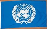 United Nations (UN) Flag - 3 foot by 5 foot Polyester (NEW)