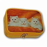 3D Lenticular Prado Purse, 3-D Image, Three Cute White Cats, TP-304-Prado