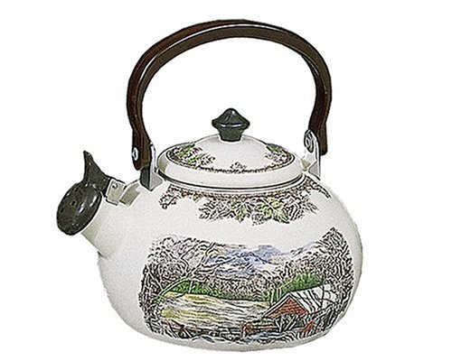 Johnson Brothers Friendly Village 2-3/4-Quart Enamel-on-Steel Whistling Tea Kettle Johnson Brothers Friendly Village 2-3/4-Quart Enamel-on-Steel Whistling Tea Kettle