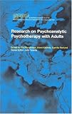 Research on Psychoanalytic Psychotherapy with Adults (EFPP Monograph Series)