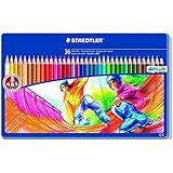 Staedtler Noris Club 145 Spm36 Colouring Pencils in Sport Design Tin - Assorted Colors (Pack of 36)