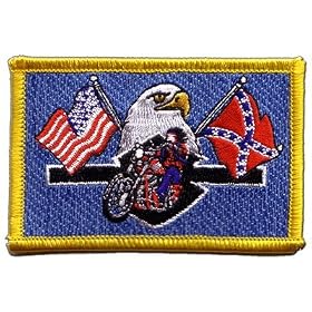 USA Highway Hero Biker Flag embroidered Iron-On Patch