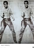 Elvis Black & White Art Giant Poster Print by Andy Warhol, 40x55