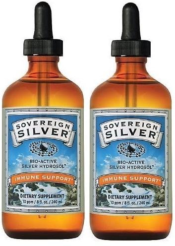 Sovereign Silver (8oz) 10ppm Nano Hydrosol (Liquid) 2 Bottles