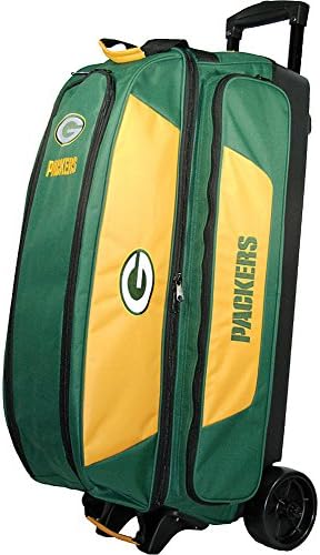 KR Strikeforce Bowling NFL Triple Bowling Ball Roller Bag (Green Bay Packers)