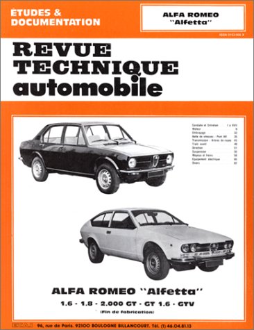 Revue Technique Automobile, CIP 36B : Alfa Rom�o Alfetta