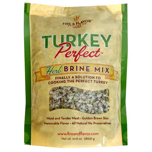 FIRE & FLAVOR Turkey Perfect, Herb Brine Mix, 20.8-Ounce Packages (Pack of 4)
