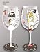 Bottom's Up 15-Ounce TLC Handpainted Wine Glass Bottom's Up 15-Ounce TLC Handpainted Wine Glass