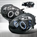 03 04 05 Dodge Neon Halo Projector Headlights - Black (Pair) by Atomic