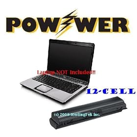 SterlingTek POWWER Compaq Presario A900 Series 12-cell 9600mAH Laptop Battery