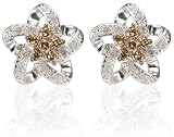 14k White Gold, Chocolate & White Diamond Earrings (1/2 cttw, I-J Color, I1-I2 Clarity)