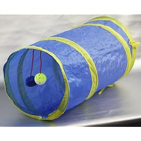 Cat & Kitten Pop Up Play Tunnel including suspended balls BLUE