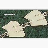 Wisconsin Badgers W 7 Bracelet - 14KT Gold Jewelry