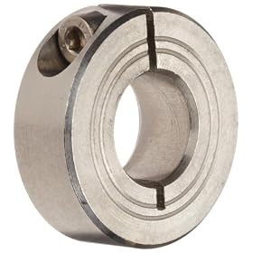 Climax Part M1C-14-S, 303 Stainless Steel Clamping Collar, 14 millimeters bore, 1 1/4 inches OD, 11 millimeters Width, M 4 x 12 "Screw