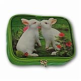 3D Lenticular Prado Purse, 3-D Image, Kissing Bunnie the first love, Rabbits, VSP-003-Prado