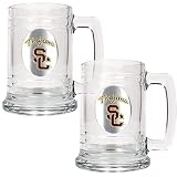 Great American Products USC Trojans 2 Piece 15oz Glass Tankard Set