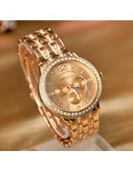 Yong Zhang New New Arrivals Women Watches,geneva Steel Belt Watches,fashion Gift Watch,free Shipping Dropshipping Rose Gold + Crystal Pen