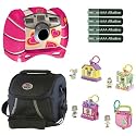 Fisher Price Kid-Tough Digital Camera - Pink with Accessory Bundle and Free Toy for Girls