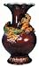 Chinese ceramic dragon vase - glazed ceramic, purple, green, yellow