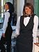 Womens Polyester Black Tuxedo Vest