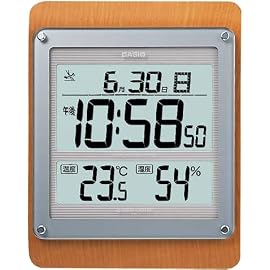 CASIO wave ceptor 電波掛時計 ID-28J-7JF 温度・湿度・カレンダー表示