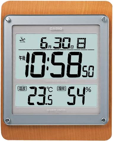 CASIO wave ceptor 電波掛時計 ID-28J-7JF 温度・湿度・カレンダー表示