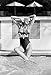 Women's Letter Print Backless One Piece Monokini Bikini (XXXL, Black)