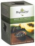 Mighty Leaf Tea, Green tea Tropical, Tea Bags, 15-Count Box, Biodegradable Whole Leaf Pouches (Pack of 3)