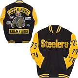 G-III Pittsburgh Steelers Canvas Super Bowl Commemorative Varsity Jacket