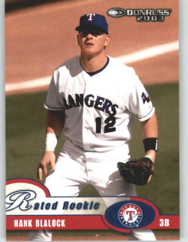 2003 Donruss #38 Hank Blalock RR - Texas Rangers (Rated Rookie) (Baseball Cards)