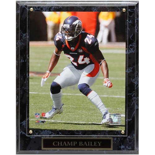 Denver Broncos #24 Champ Bailey 10.5'' x 13'' Player Plaque