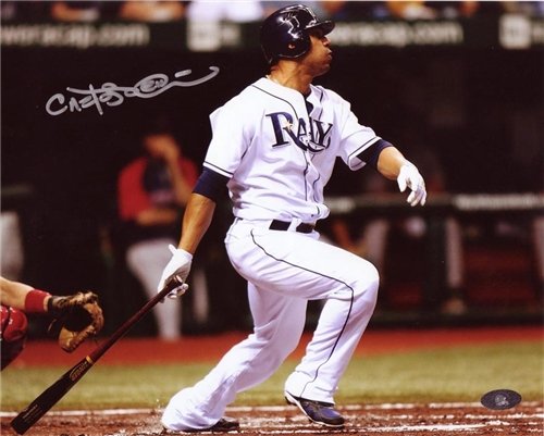 Carlos Pena Autographed/Hand Signed Tampa Bay Rays 16 x 20 Photograph