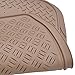 MotorTrend 100% Odorless Ridged Heavy Duty Rubber Floor Mats (Beige) - Semi Custom Fit