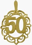 10K Yellow Gold Fancy #50 Circle Pendant