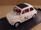 BRUMM 1/43 Scale Prefinished Fully-Detailed Diecast Model, Fiat 595 Abarth, Winner 1964 Monza, #34, Franco Patria R473