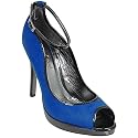 Women's Anne Michelle by Journee Peep-Toe Platform Pumps - Blue