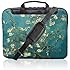 TaylorHe 15.6 inch 15 inch 16 inch Hard Wearing Nylon Laptop Carry Case Colourful Laptop Shoulder Bag with Patterns, Side Pockets Handles and Detachable Strap Vintage Oil Painting
