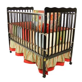 Dream On Me Classic 2 in 1 Convertible Stationary Side Crib, Black: Baby