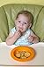 oogaa Baby Feeding Silicone Bowl - Easy Clean, Baby Safe - Tasteless - Orange