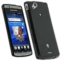 igadgitz Nero Custodia TPU Gel Case Cover Rigida Protezione per Sony Ericsson Xperia Arc S Android Smartphone Movil